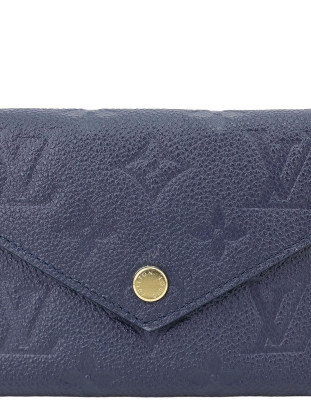 Louis Vuitton Victorine Monogram Empreinte Leather Wallet Navy Blue